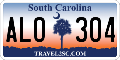 SC license plate ALO304