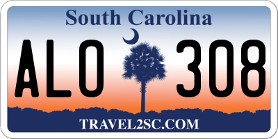 SC license plate ALO308
