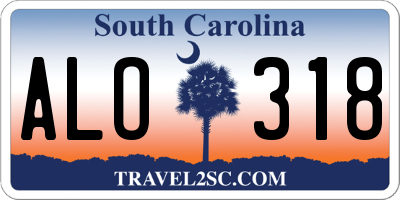 SC license plate ALO318