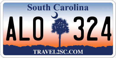 SC license plate ALO324