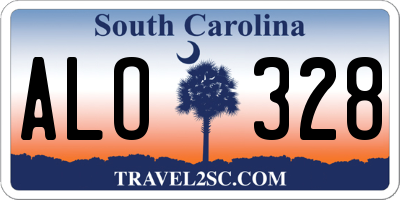 SC license plate ALO328