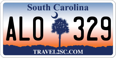 SC license plate ALO329