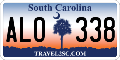 SC license plate ALO338