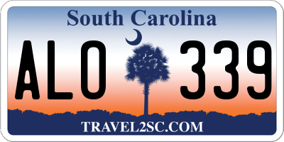SC license plate ALO339