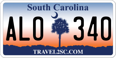 SC license plate ALO340