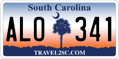 SC license plate ALO341