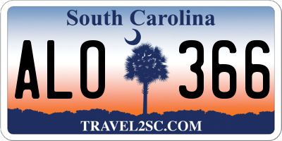 SC license plate ALO366