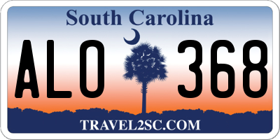 SC license plate ALO368