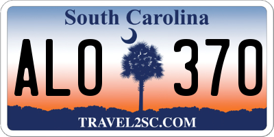 SC license plate ALO370