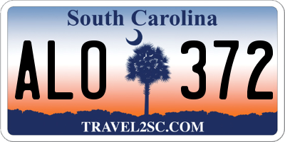 SC license plate ALO372