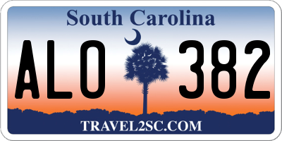 SC license plate ALO382