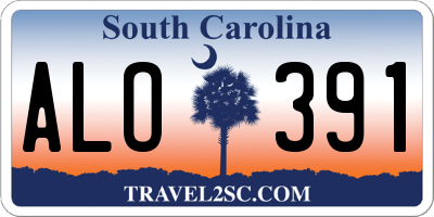 SC license plate ALO391