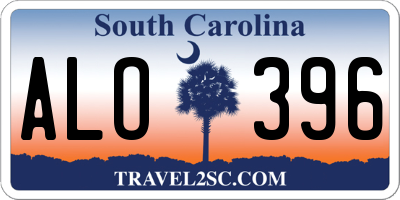 SC license plate ALO396