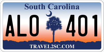 SC license plate ALO401