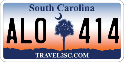SC license plate ALO414