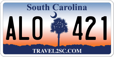SC license plate ALO421