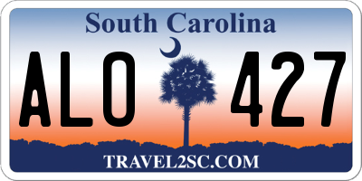 SC license plate ALO427