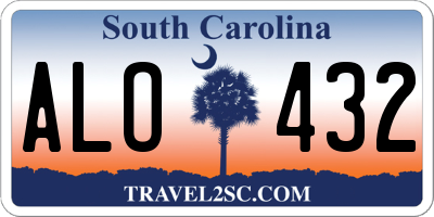 SC license plate ALO432
