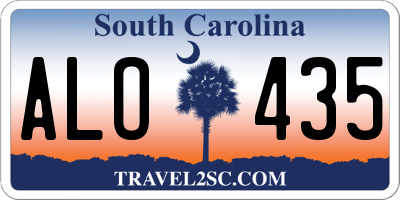 SC license plate ALO435