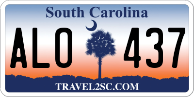 SC license plate ALO437