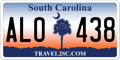 SC license plate ALO438