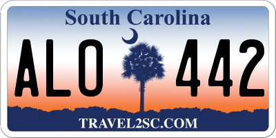 SC license plate ALO442