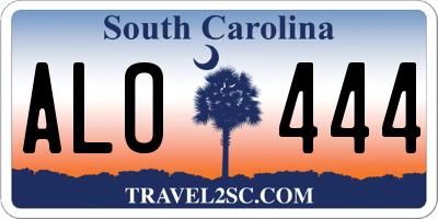 SC license plate ALO444