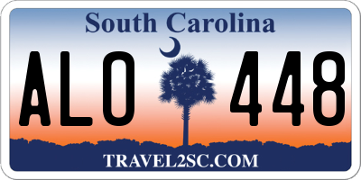 SC license plate ALO448