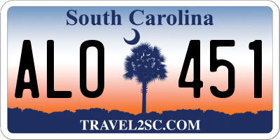 SC license plate ALO451