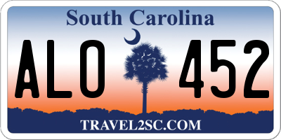SC license plate ALO452