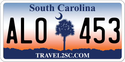 SC license plate ALO453