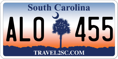 SC license plate ALO455