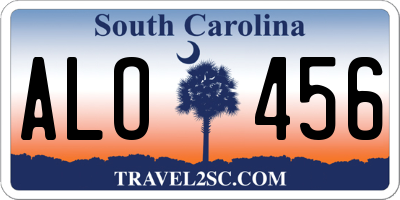 SC license plate ALO456