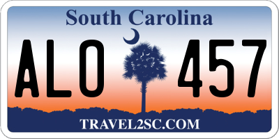 SC license plate ALO457