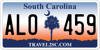 SC license plate ALO459