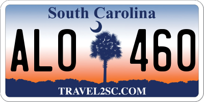 SC license plate ALO460