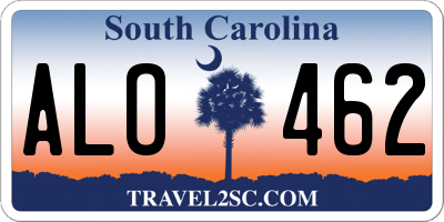 SC license plate ALO462