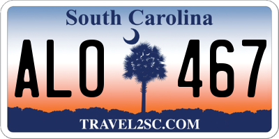 SC license plate ALO467