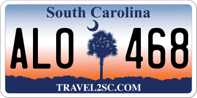 SC license plate ALO468