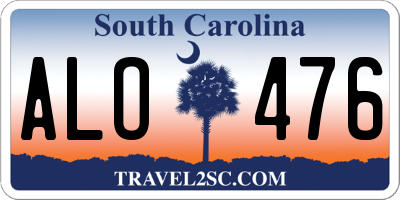 SC license plate ALO476