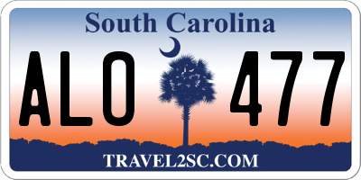 SC license plate ALO477
