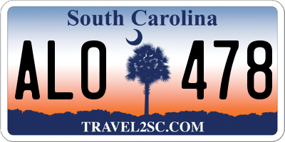 SC license plate ALO478