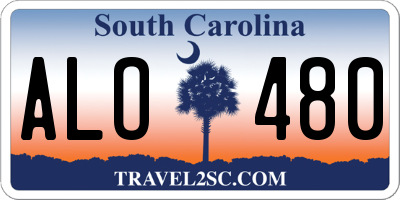 SC license plate ALO480