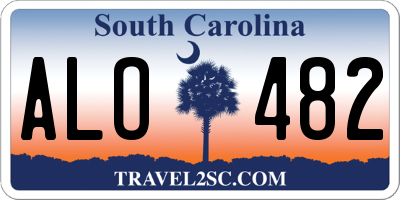 SC license plate ALO482