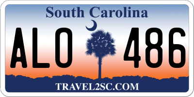 SC license plate ALO486