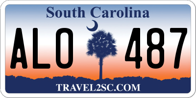 SC license plate ALO487