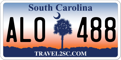 SC license plate ALO488