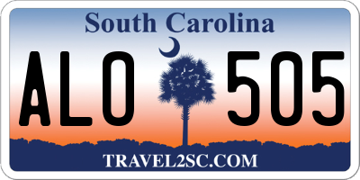 SC license plate ALO505