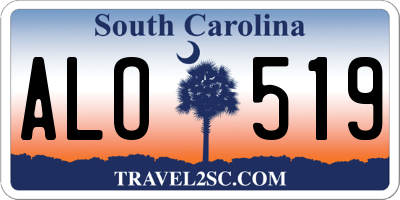 SC license plate ALO519