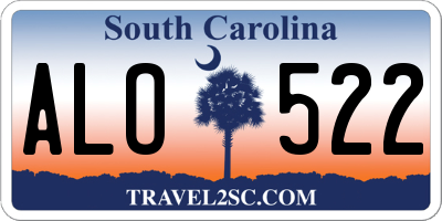 SC license plate ALO522